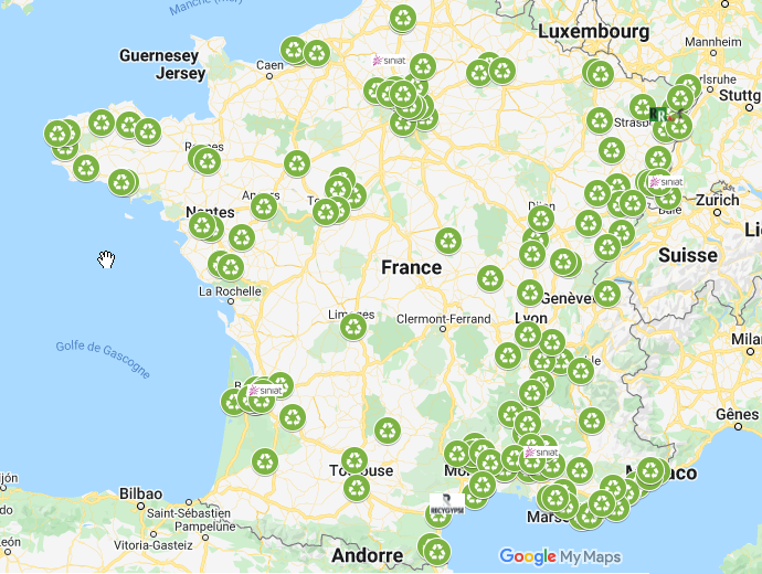 Centres de recyclage Siniat & Partenaires collecteurs